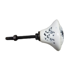 porseleinen knop SHABBY CHIC/wit