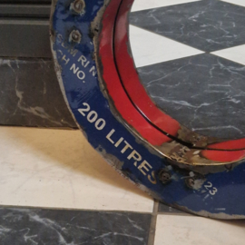 Ronde Vintage spiegel blauw (liters)
