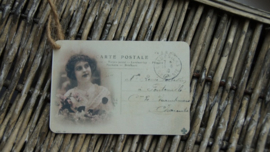 brocante label carte postal