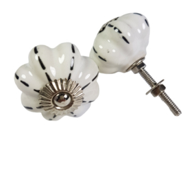 porseleinen knop STRIPES