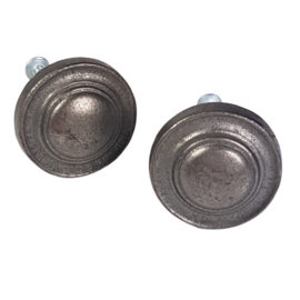 metalen knop rond plat