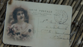 brocante label carte postal