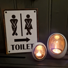Tekstbord TOILET