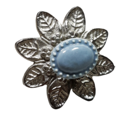 porseleinen knop oval grey