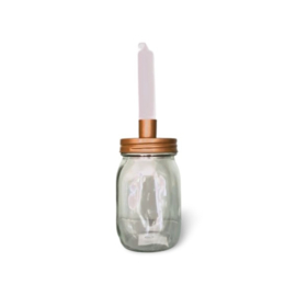 Kaarsenhouder JAR-glas/schroefdop