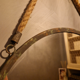 Ronde spiegel met jute touw 45 cm