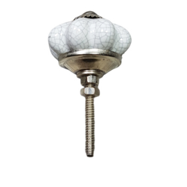 porseleinen knop BLOEM CRAQUELE/wit