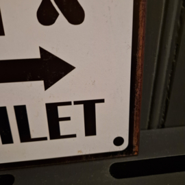 Tekstbord TOILET