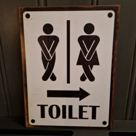 Tekstbord TOILET