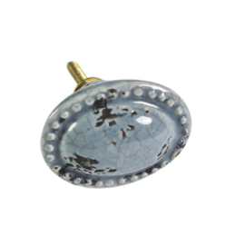 ovale knop shabby chic/craquelé-g