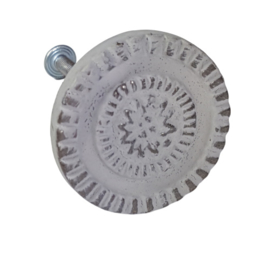 deurknop metaal rond distressed MK26/G
