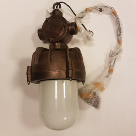 Industriële hanglamp, fabriekslamp bruin/koper