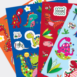 Stickerboekje Dino's - 4 Stickervellen