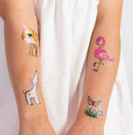 34 Tatouages Adhésifs pour Enfants avec Feuille d'Or - Prendre Soin de la Terre