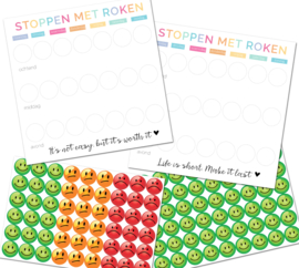 Stoppen met Roken Motivatiekaarten + Stickers