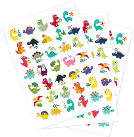 Beloningssysteem Dino's - 5 Dubbelzijdige Beloningskaarten - 105 Grote Stickers