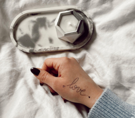 5 Plaktattoos Love met Hartjes