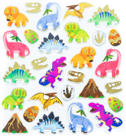 Luxe Stickervel Dino's met Goudfolie - 28 Stickers