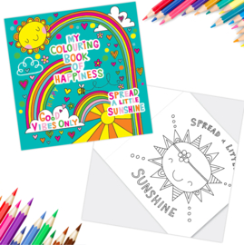 Kleurboek Meisjes - Kleurboek Happiness - Kleurboek voor Kinderen