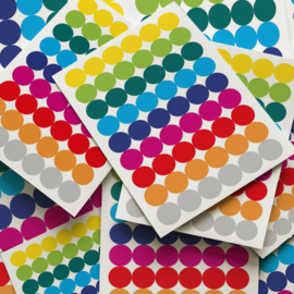 Stippen Stickers Beschrijfbaar - 8 Stickervellen