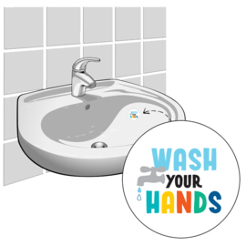 "Wash your Hands" - Set van 2 Stickers
