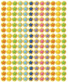 Smiley Stickers Sterren 10mm- 1104 Stickers