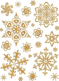 Autocollants de Fenêtre Étoiles Dorées avec Paillettes III