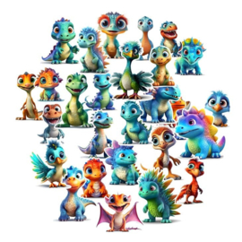 Dinosaurus Stickers - 30 Grote Stickers