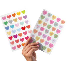2 Grote Stickervellen Hartjes