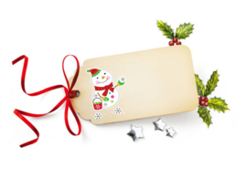 Stickervel Kerstmis met Zilverfolie