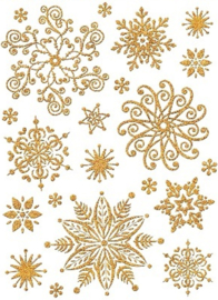 Window stickers Gold Stars with Glitter I