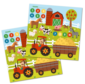 Beloningssysteem Boerderij met Tractor Stickers