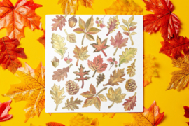 Herfstbladeren Stickers met Goudfolie - 28 Stickers