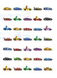Race Cars Stickers