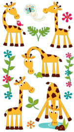 Douces girafes - 13 autocollants
