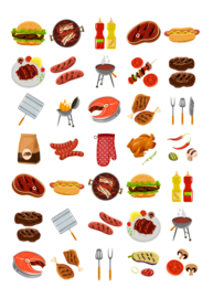 2 Grote Stickervellen BBQ en Kamperen