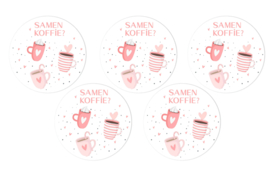 Samen Koffie? Sluitzegels (5 stickers)