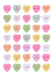 Snoep Hartjes Stickers