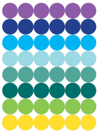 Stippen Stickers - Topwaliteit - 10 Vel Gekleurde Stippen Stickers