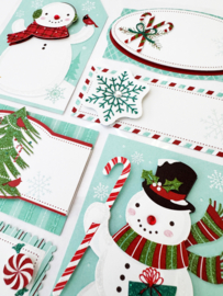 8 Étiquettes Autocollantes de Noël avec Paillettes - Autocollants 3D pour Noms