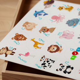 2 Grote Stickervellen - Letters Leren