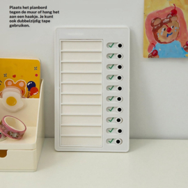 Planbord met Stickers - Herbruikbaar - Wit