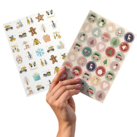 2 Grote Stickervellen Kerst
