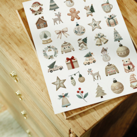 Stickervel Boho Christmas  - 35 stickers