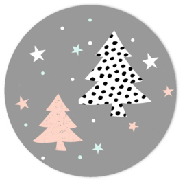 Pastel Christmas Sluitzegels (5 stickers)