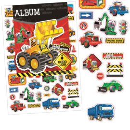 Stickervel Voertuigen + Boekje om de Stickers in te Plakken