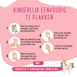 100 Horses and Unicorns Fake Tattoos - For Girls