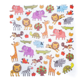 Dagje Dierentuin Glittereffect Stickers - 48 Stickers