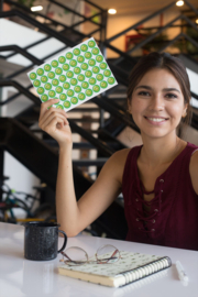 Belohnungsaufkleber Grüne Smileys 19mm - 54 Aufkleber