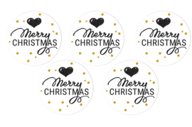 Merry Christmas ♥ Sluitzegels (5 stickers)